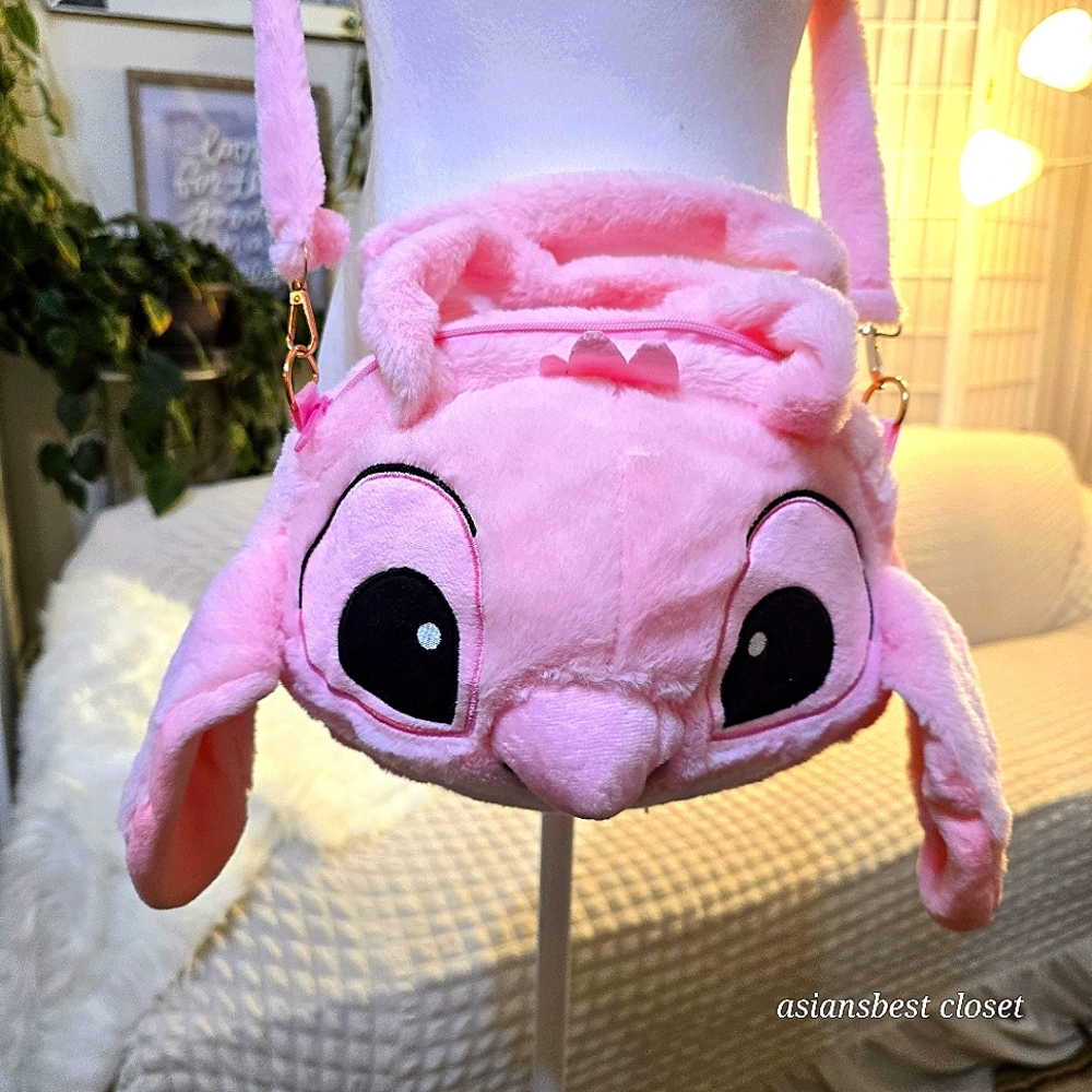 ADORABLE PLUSH CROSSBODY BAG PINK